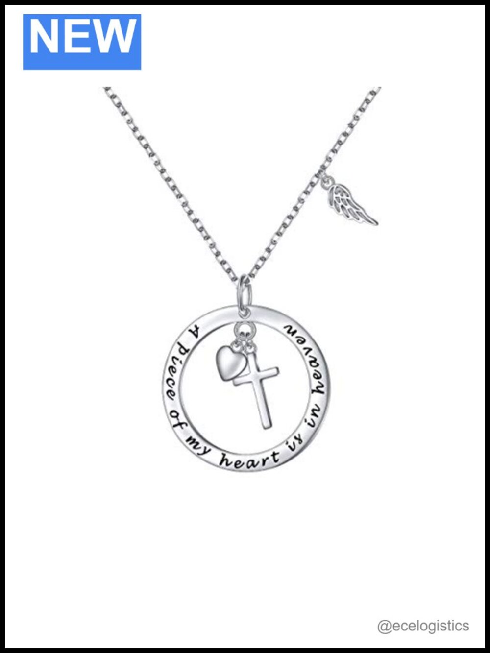925 Sterling Silver Memorial Necklace Heart Pendant Chain Loss Keepsake Gift